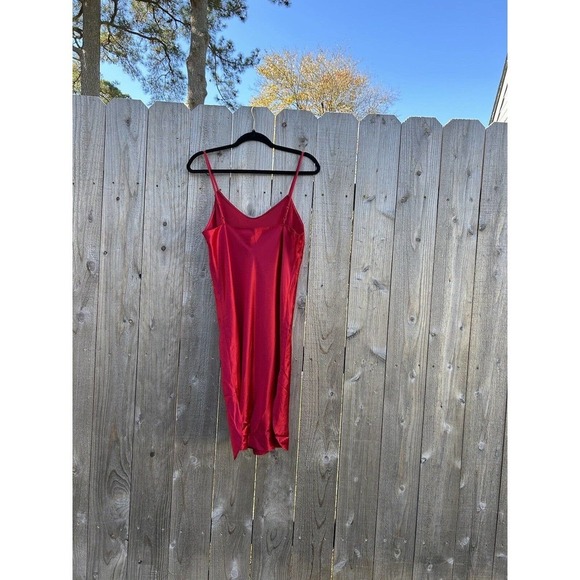Vintage Vanity Fair Red Nightgown Slip Dress Lingerie Size 38 (small) Sexy Small - Picture 7 of 8